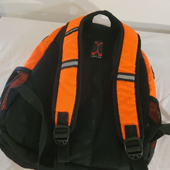 Swiss Gear Airflow Orange/black Back Pack Pockets/zippers - Picture 5 of 11